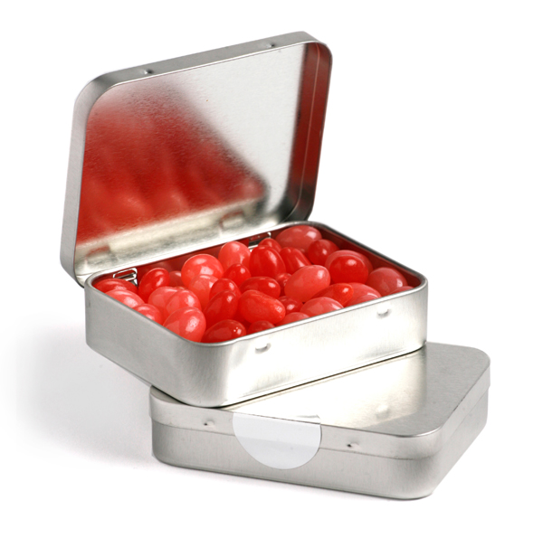 Rectangle Hinge Tin filled with Jelly Beans