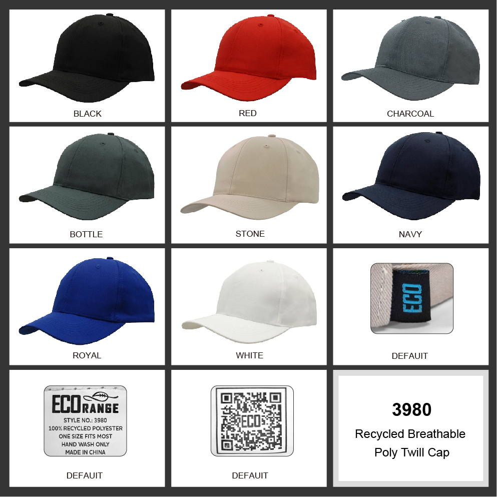 Recycled Breathable Poly Twill Cap