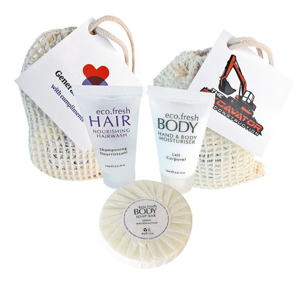 Shower Pack in Reusable Net Bag