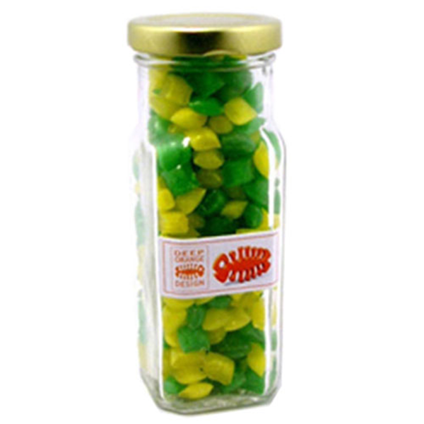 Glass Tall Jar with Humbugs 180g