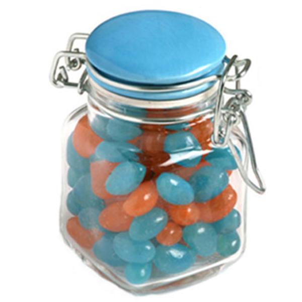 Glass Clip Lock Jar with Jelly Beans 80g