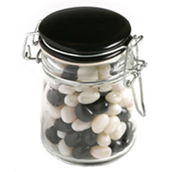 Glass Clip Lock Jar with Jelly Beans 160g