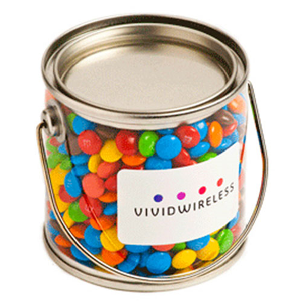 Small PVC Bucket Filled with Mini M&Ms 170g