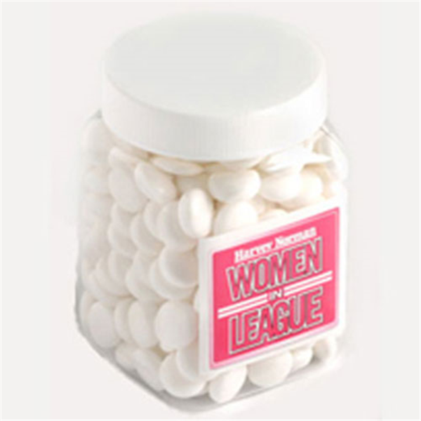 Square Plastic Jar with Mints 180g