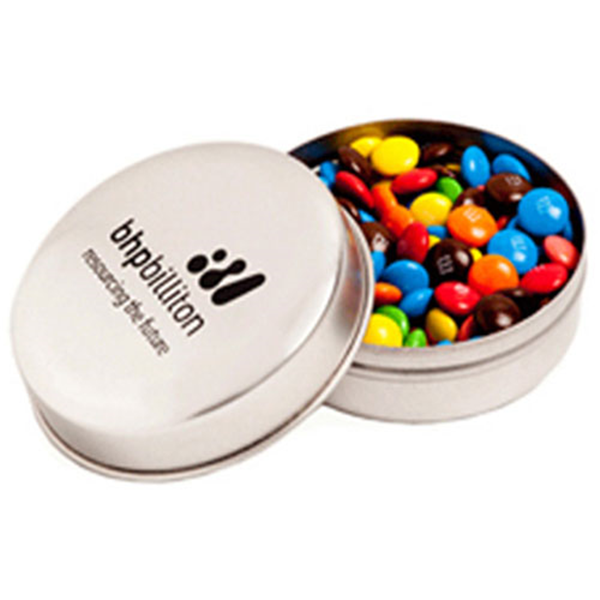 Candle Tin filled with M&Ms 50g