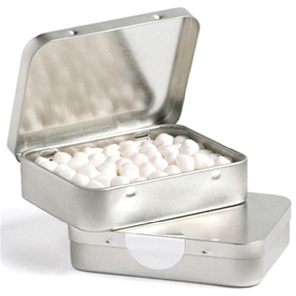 Rectangle Hinge Tin filled with Mints 65g