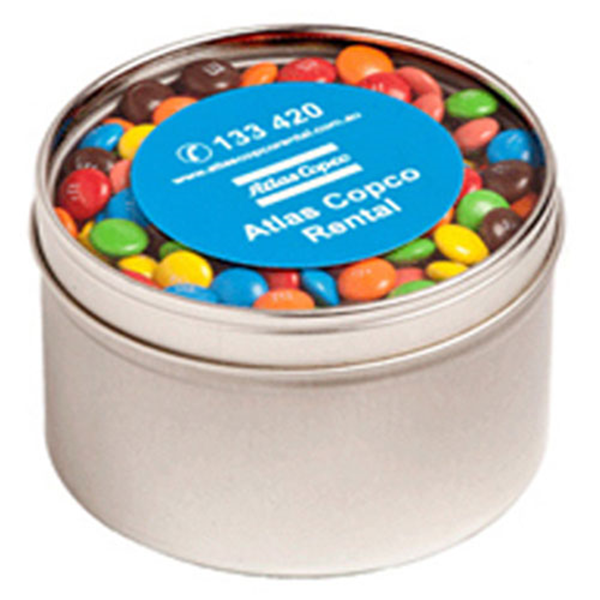 Small Round Window Tin with M&Ms 140g