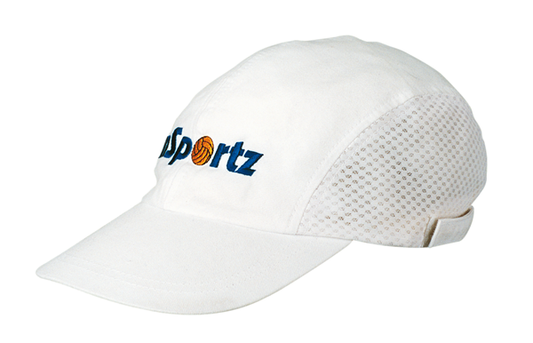 Cotton sports cap - mesh sides