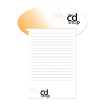 To-do List Oval Shaped Fridge Magnet (B&W Notepad)