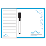 145 x 210mm Whiteboard Fridge Magnet with Notepad (B&W Notepad)