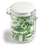 Glass Clip Lock Jar with Humbugs 160g