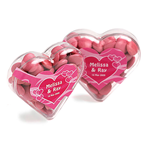 Acrylic Heart filled with Choc Beans 50g