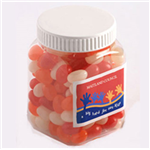 Square Plastic Jar with Jelly Beans 180g