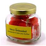 Rock Candy in Glass Squexagonal Jar 65g