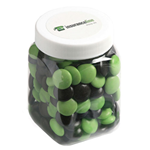 Square Plastic Jar with Choc Beans 180g