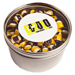 Small Round Window Tin with Humbugs 100g