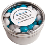 Small Round Window Tin with Chewy Fruits 150g