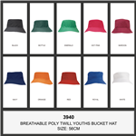 Youth Breathe P/Twill Bucket Hat