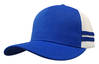 American Premium Twill/Mesh Deep Fit Trucker with Stripes
