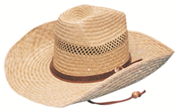 Cowboy Straw with leather band